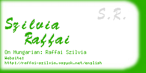 szilvia raffai business card